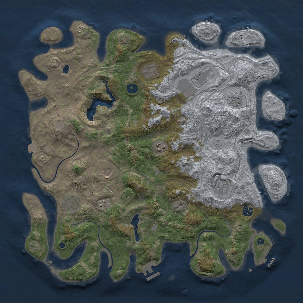 Rust Map: Procedural Map, Size: 4250, Seed: 503238731, 15 Monuments