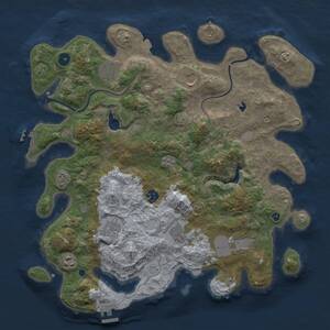 Thumbnail Rust Map: Procedural Map, Size: 4000, Seed: 2134237033, 14 Monuments