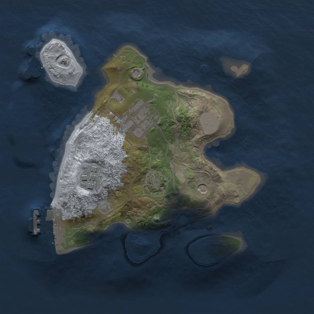 Rust Map: Procedural Map, Size: 2000, Seed: 1337010688, 6 Monuments