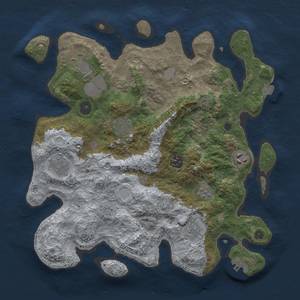 Thumbnail Rust Map: Procedural Map, Size: 3500, Seed: 1905683327, 14 Monuments