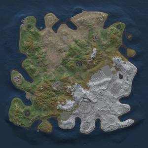 Thumbnail Rust Map: Procedural Map, Size: 3500, Seed: 147304078, 17 Monuments