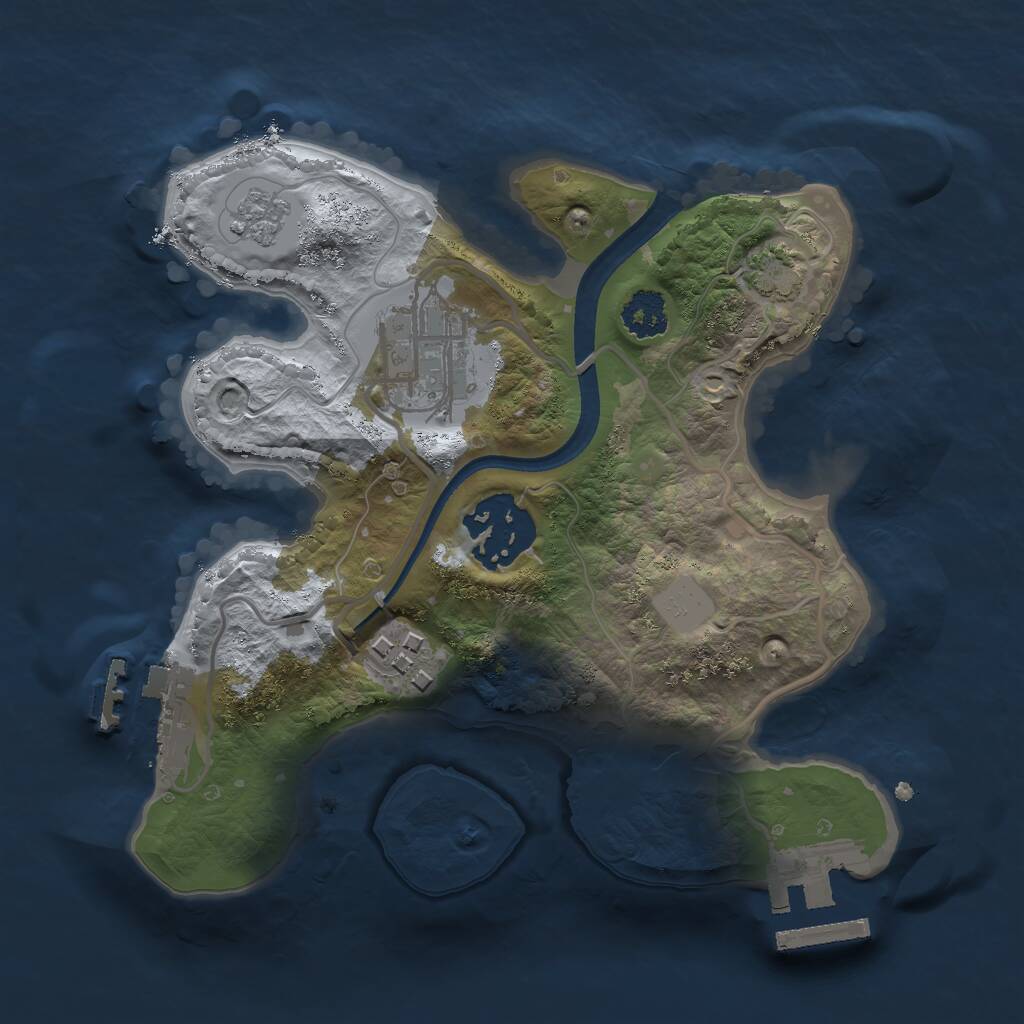 Rust Map: Procedural Map, Size: 2200, Seed: 231241472, 8 Monuments