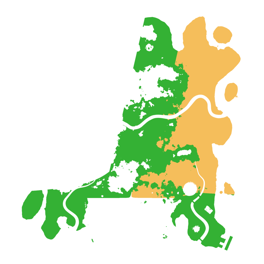Biome Rust Map: Procedural Map, Size: 3600, Seed: 55277927