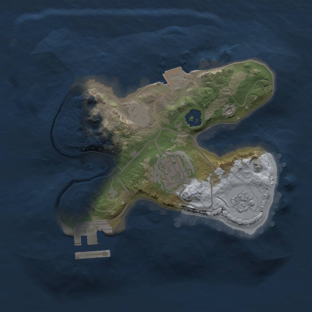 Rust Map: Procedural Map, Size: 1800, Seed: 1240304214, 4 Monuments