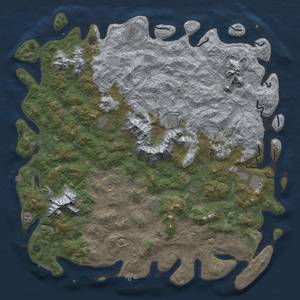 Thumbnail Rust Map: Procedural Map, Size: 6000, Seed: 1892831330, 19 Monuments