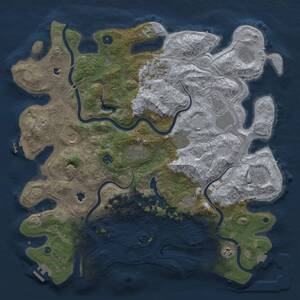 Thumbnail Rust Map: Procedural Map, Size: 4500, Seed: 61211964, 17 Monuments