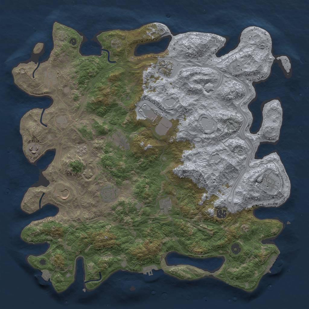 Rust Map: Procedural Map, Size: 4500, Seed: 61211964, 19 Monuments