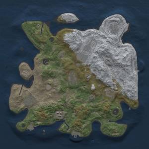 Thumbnail Rust Map: Procedural Map, Size: 3500, Seed: 181853609, 16 Monuments