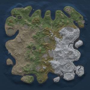 Thumbnail Rust Map: Procedural Map, Size: 3700, Seed: 1322399013, 19 Monuments