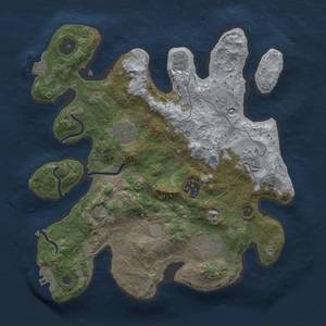 Thumbnail Rust Map: Procedural Map, Size: 3000, Seed: 165466680, 12 Monuments