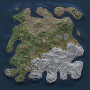 Thumbnail Rust Map: Procedural Map, Size: 3500, Seed: 834573412, 16 Monuments