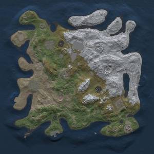 Thumbnail Rust Map: Procedural Map, Size: 3600, Seed: 22702, 17 Monuments