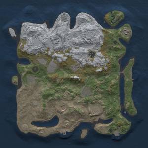 Thumbnail Rust Map: Procedural Map, Size: 3600, Seed: 12702, 18 Monuments