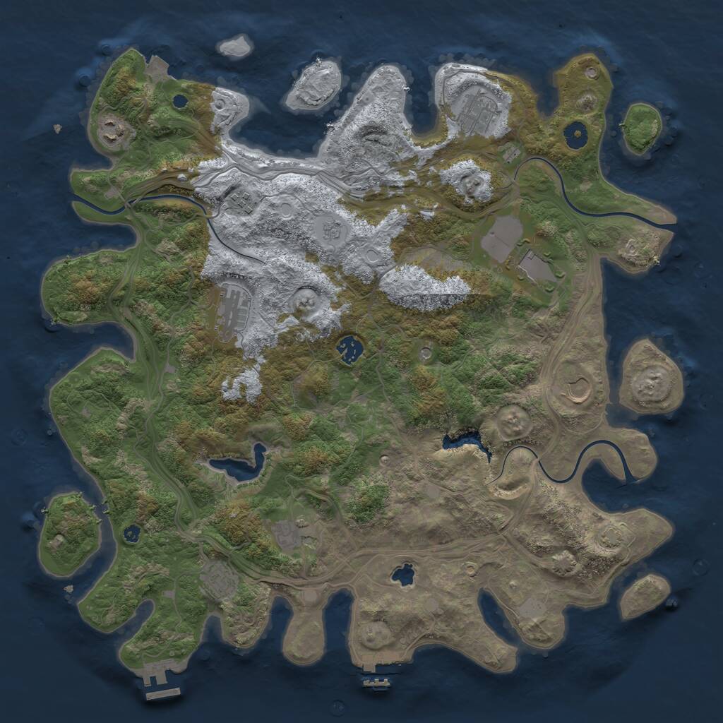 Rust Map: Procedural Map, Size: 4250, Seed: 2024022701, 15 Monuments