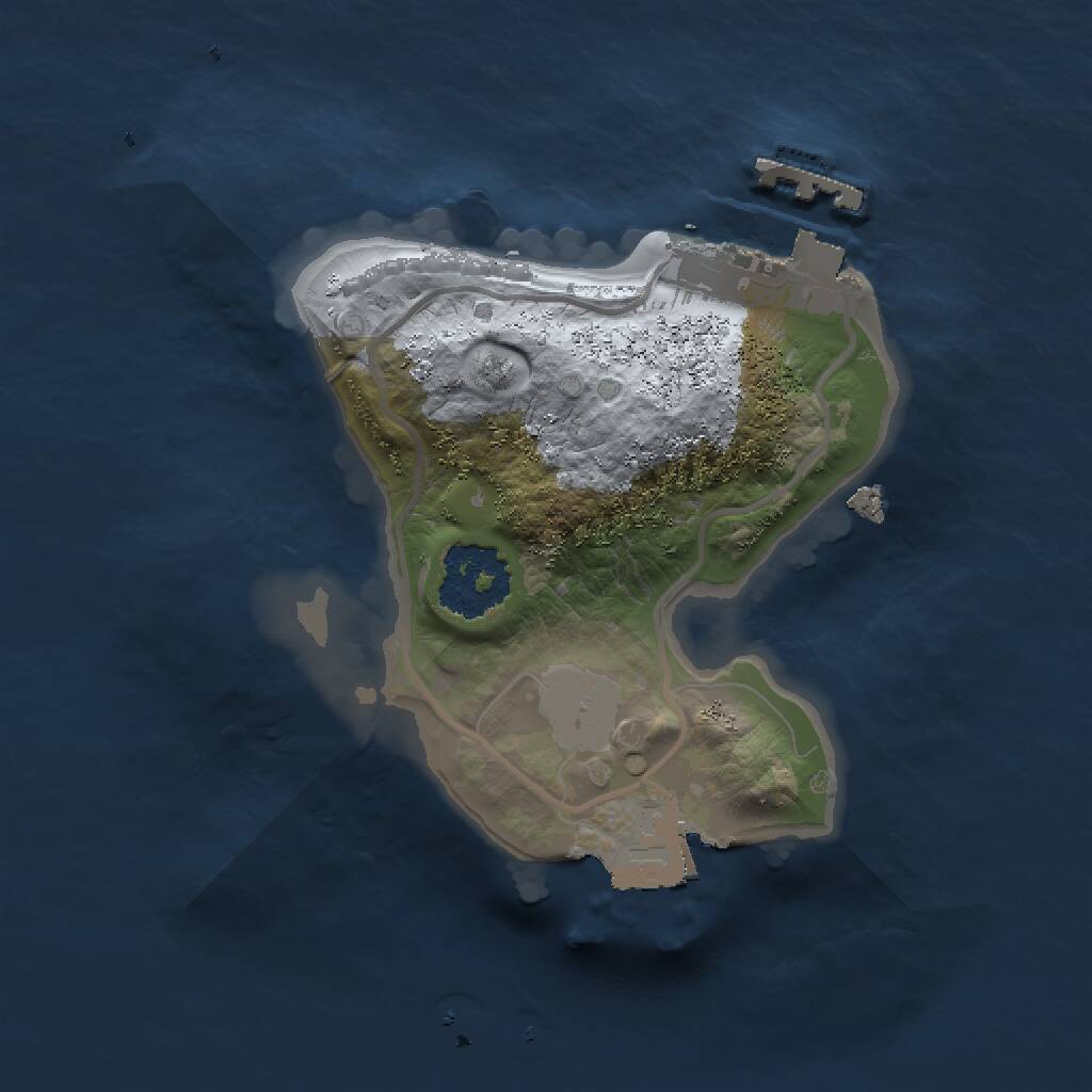 Rust Map: Procedural Map, Size: 1500, Seed: 1192917595, 2 Monuments