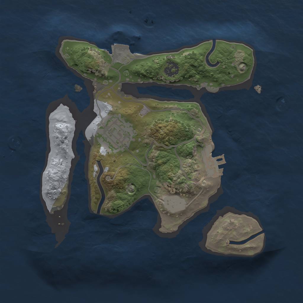 Rust Map: Procedural Map, Size: 2000, Seed: 1994, 5 Monuments