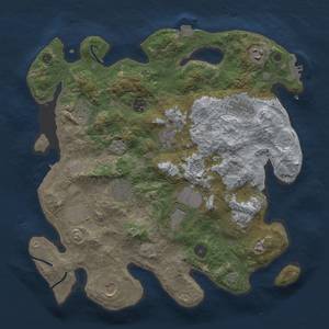 Thumbnail Rust Map: Procedural Map, Size: 3700, Seed: 2001017228, 19 Monuments