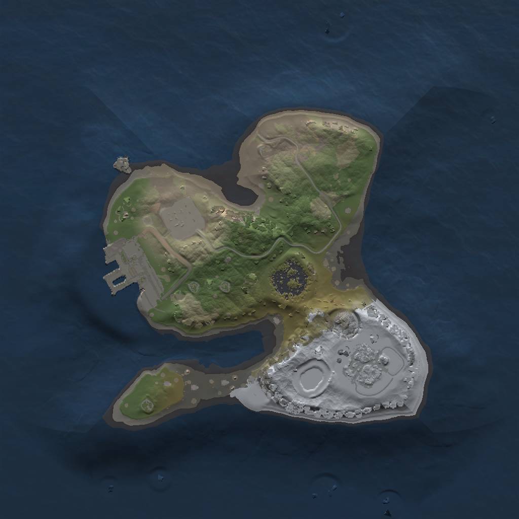 Rust Map: Procedural Map, Size: 1500, Seed: 406494378, 5 Monuments