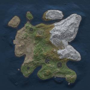 Thumbnail Rust Map: Procedural Map, Size: 2500, Seed: 349231368, 7 Monuments