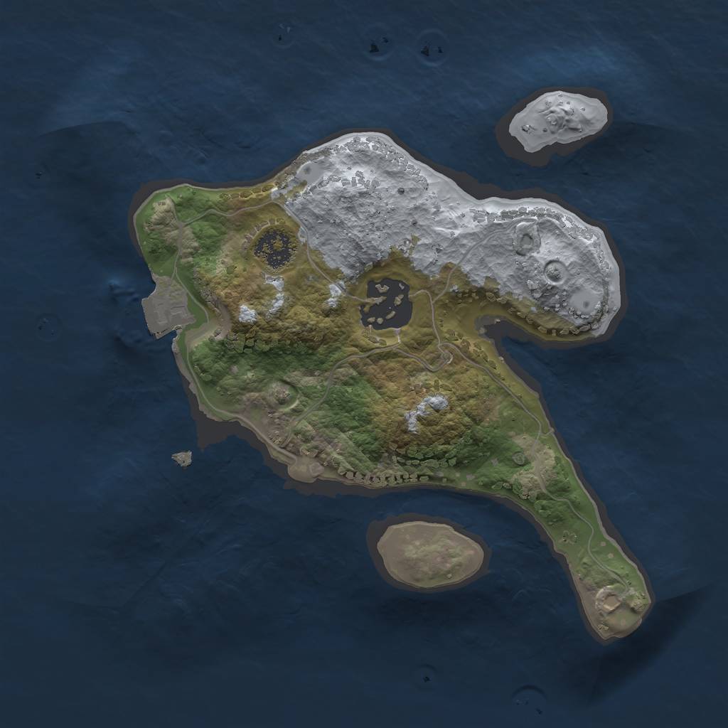 Rust Map: Procedural Map, Size: 2000, Seed: 783227287, 4 Monuments