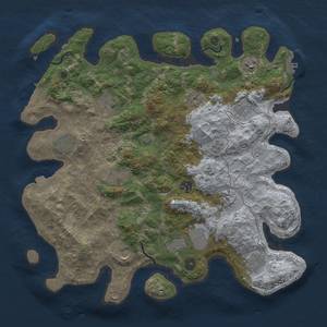 Thumbnail Rust Map: Procedural Map, Size: 4000, Seed: 1186743893, 19 Monuments