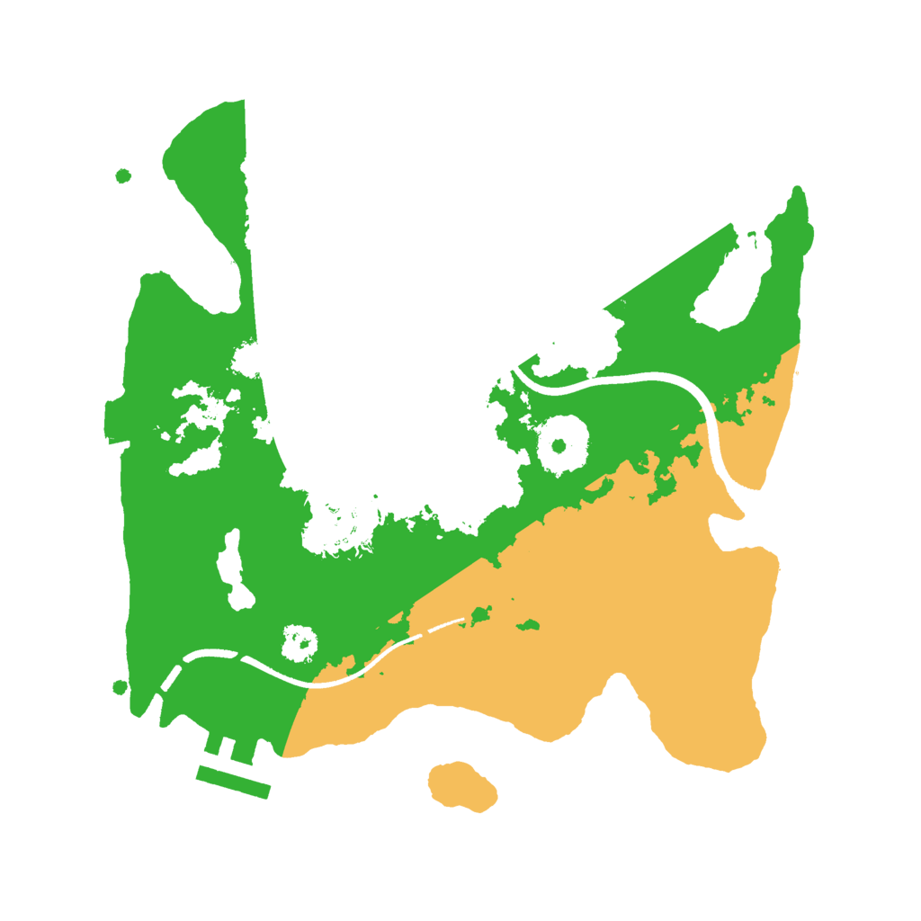 Biome Rust Map: Procedural Map, Size: 2500, Seed: 216823664