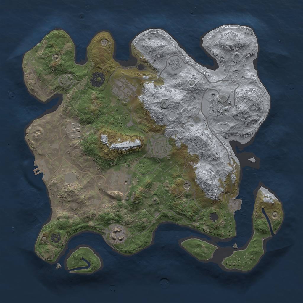 Rust Map: Procedural Map, Size: 3000, Seed: 1651390155, 13 Monuments