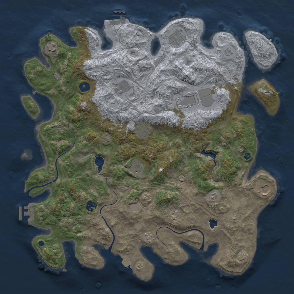 Rust Map: Procedural Map, Size: 4250, Seed: 97209996, 15 Monuments