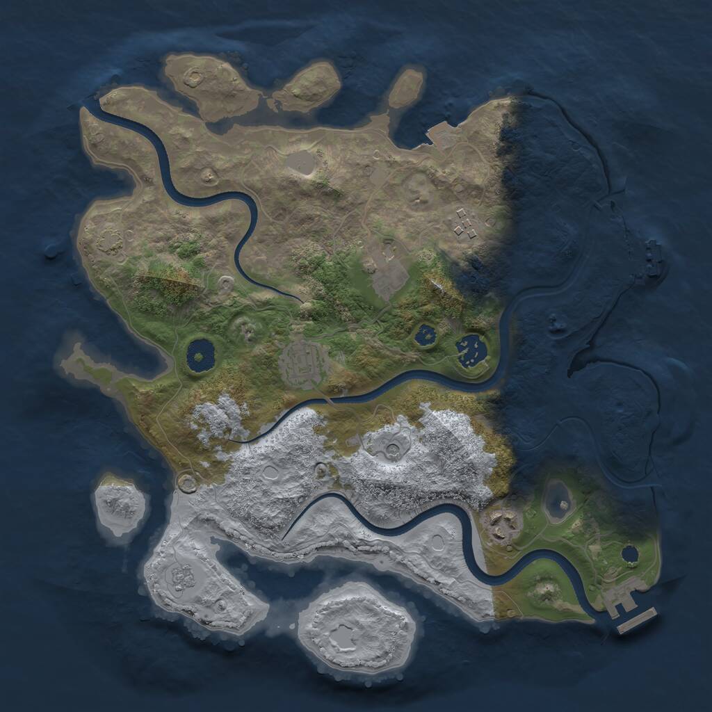 Rust Map: Procedural Map, Size: 3400, Seed: 648278, 11 Monuments