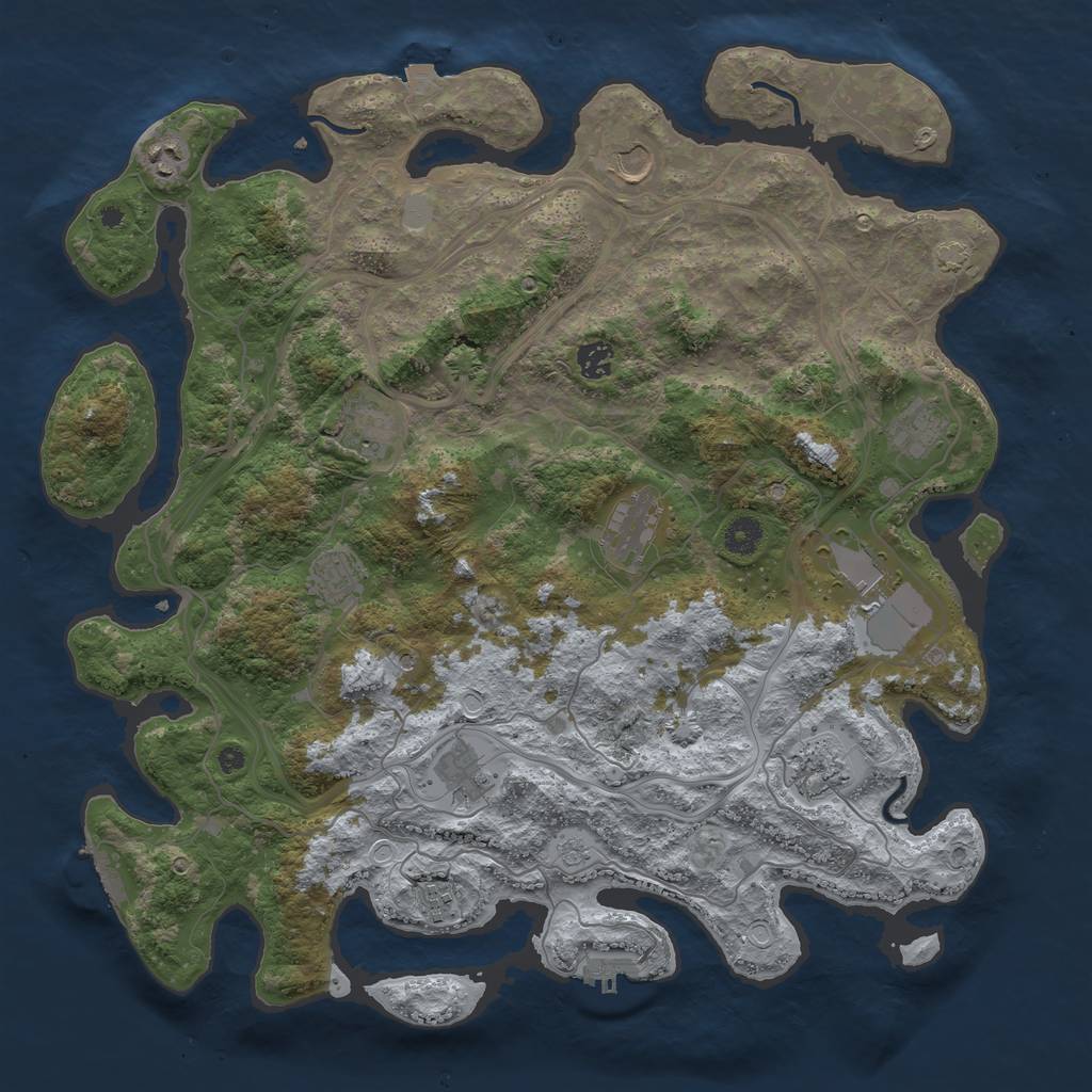 Rust Map: Procedural Map, Size: 4300, Seed: 9667788, 19 Monuments