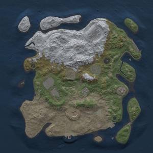 Thumbnail Rust Map: Procedural Map, Size: 3500, Seed: 59817099, 15 Monuments