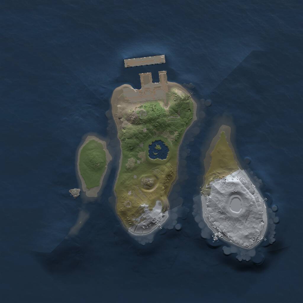 Rust Map: Procedural Map, Size: 1500, Seed: 223564, 2 Monuments