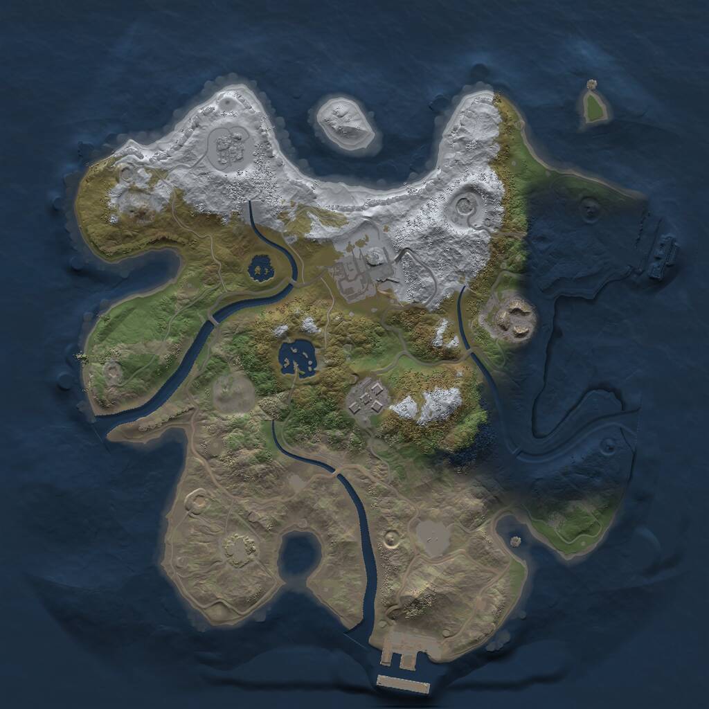 Rust Map: Procedural Map, Size: 2700, Seed: 164167318, 10 Monuments