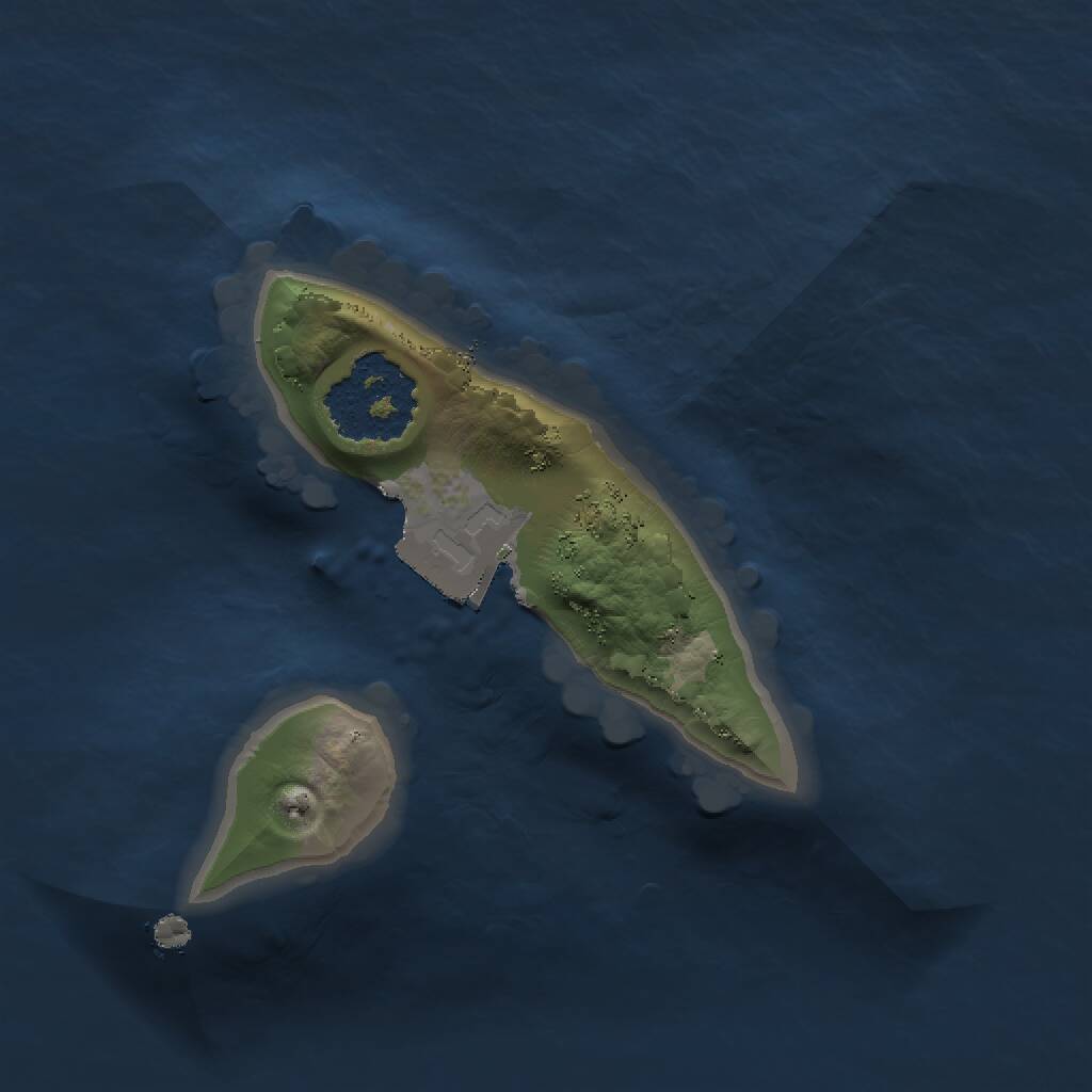 Rust Map: Procedural Map, Size: 1250, Seed: 115164, 1 Monuments