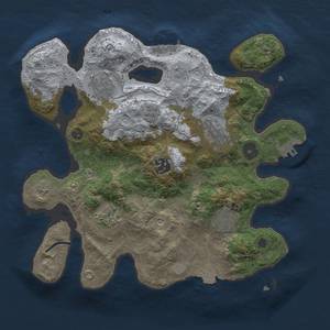 Thumbnail Rust Map: Procedural Map, Size: 3000, Seed: 2464001, 14 Monuments