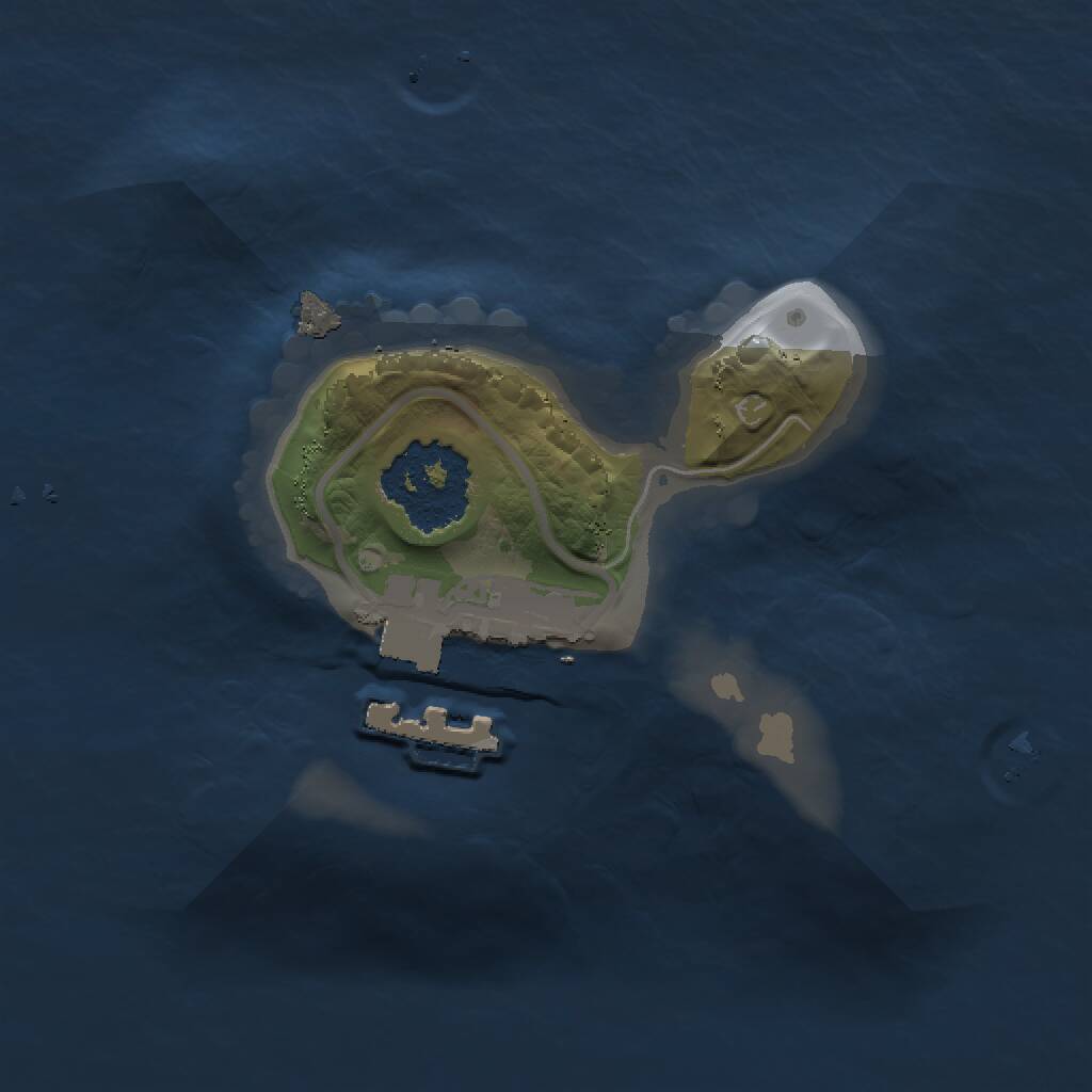 Rust Map: Procedural Map, Size: 1250, Seed: 1187997600, 2 Monuments