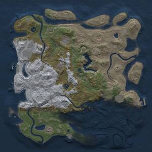 Thumbnail Rust Map: Procedural Map, Size: 4250, Seed: 97812725, 14 Monuments