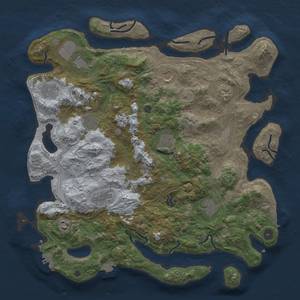 Thumbnail Rust Map: Procedural Map, Size: 4250, Seed: 97812725, 19 Monuments