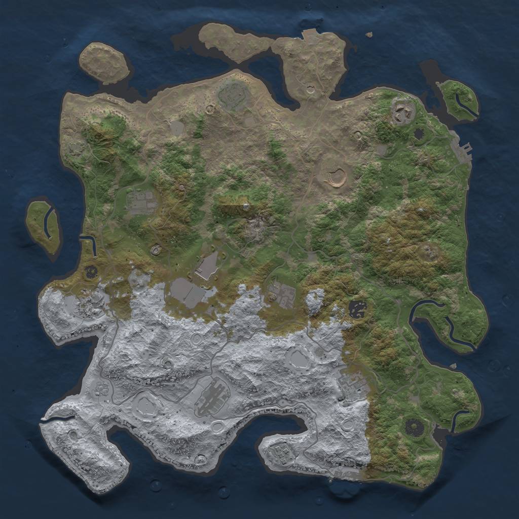 Rust Map: Procedural Map, Size: 4080, Seed: 2147483647, 19 Monuments