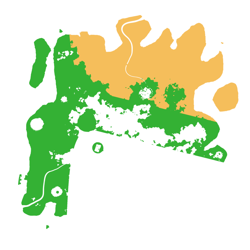 Biome Rust Map: Procedural Map, Size: 3600, Seed: 3188331