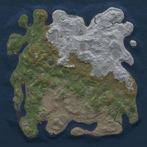 Thumbnail Rust Map: Procedural Map, Size: 4400, Seed: 121315421, 19 Monuments