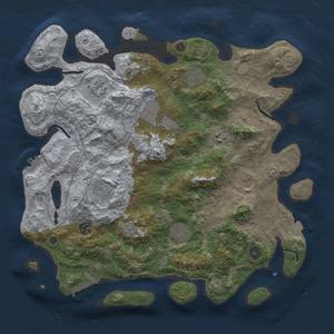 Thumbnail Rust Map: Procedural Map, Size: 4000, Seed: 80000, 17 Monuments