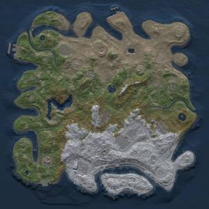 Thumbnail Rust Map: Procedural Map, Size: 4000, Seed: 1880, 16 Monuments