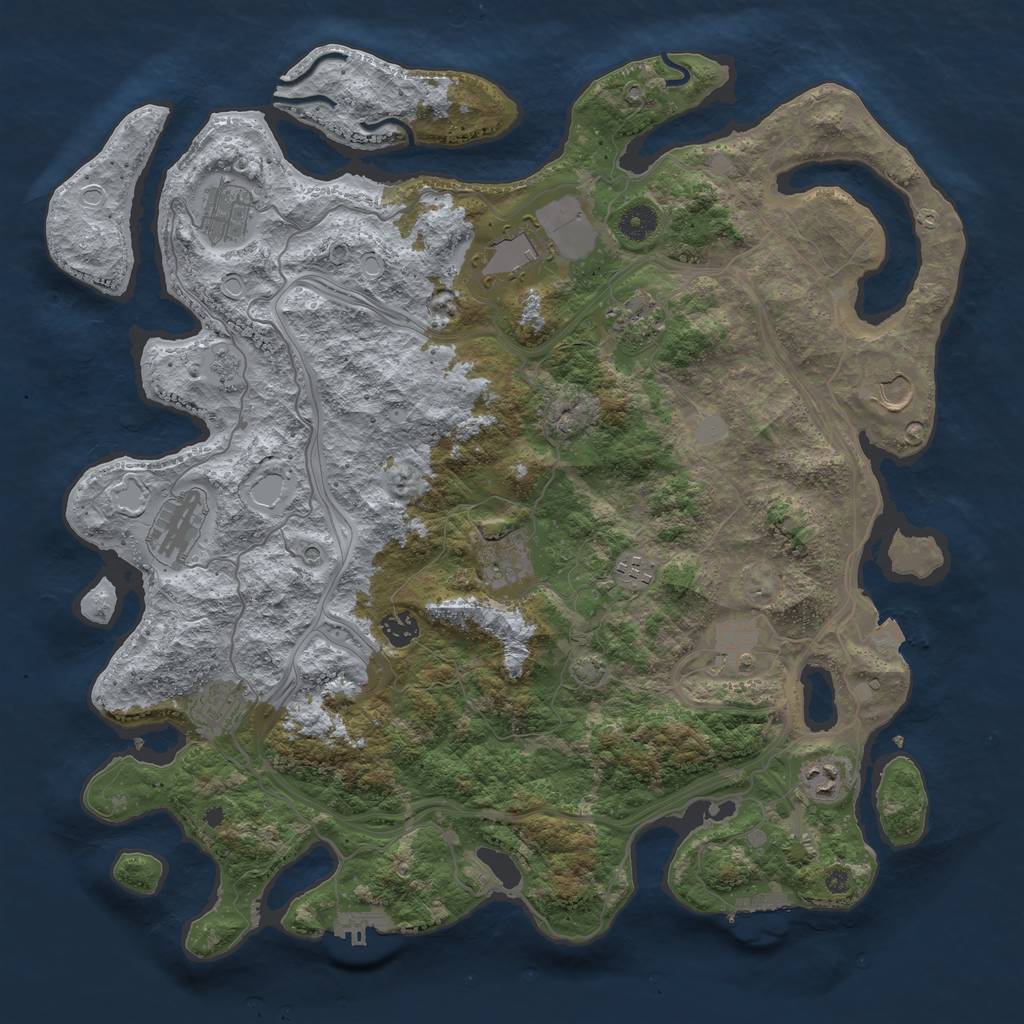Rust Map: Procedural Map, Size: 4250, Seed: 17186, 19 Monuments