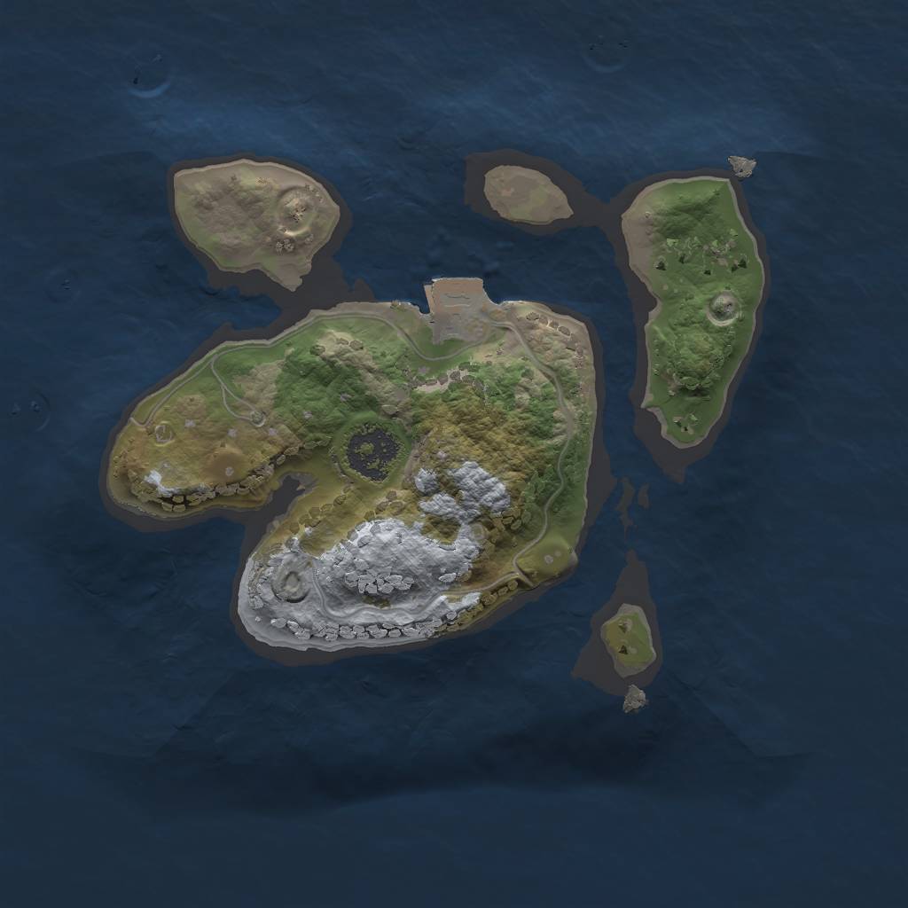 Rust Map: Procedural Map, Size: 1800, Seed: 7856, 3 Monuments