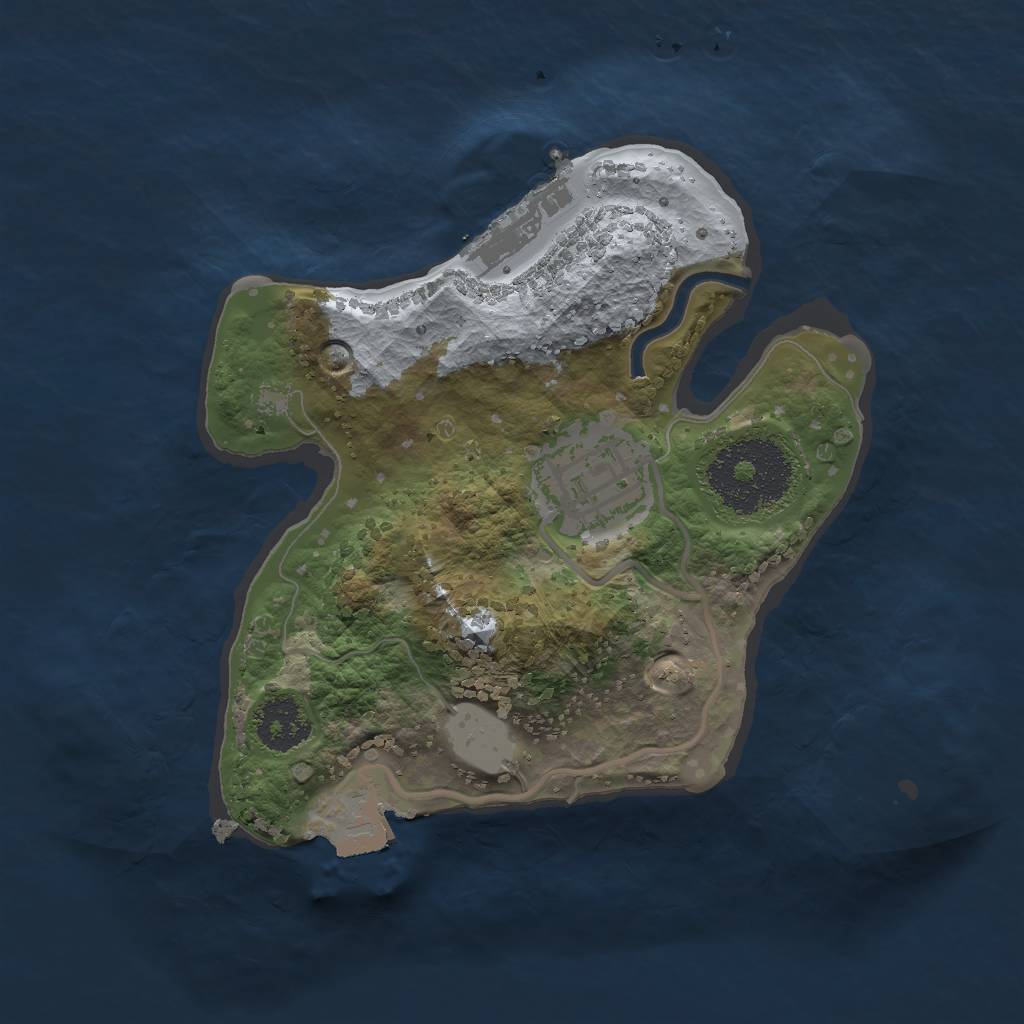 Rust Map: Procedural Map, Size: 2000, Seed: 1267277400, 5 Monuments