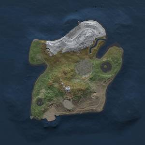 Thumbnail Rust Map: Procedural Map, Size: 2000, Seed: 1267277400, 5 Monuments