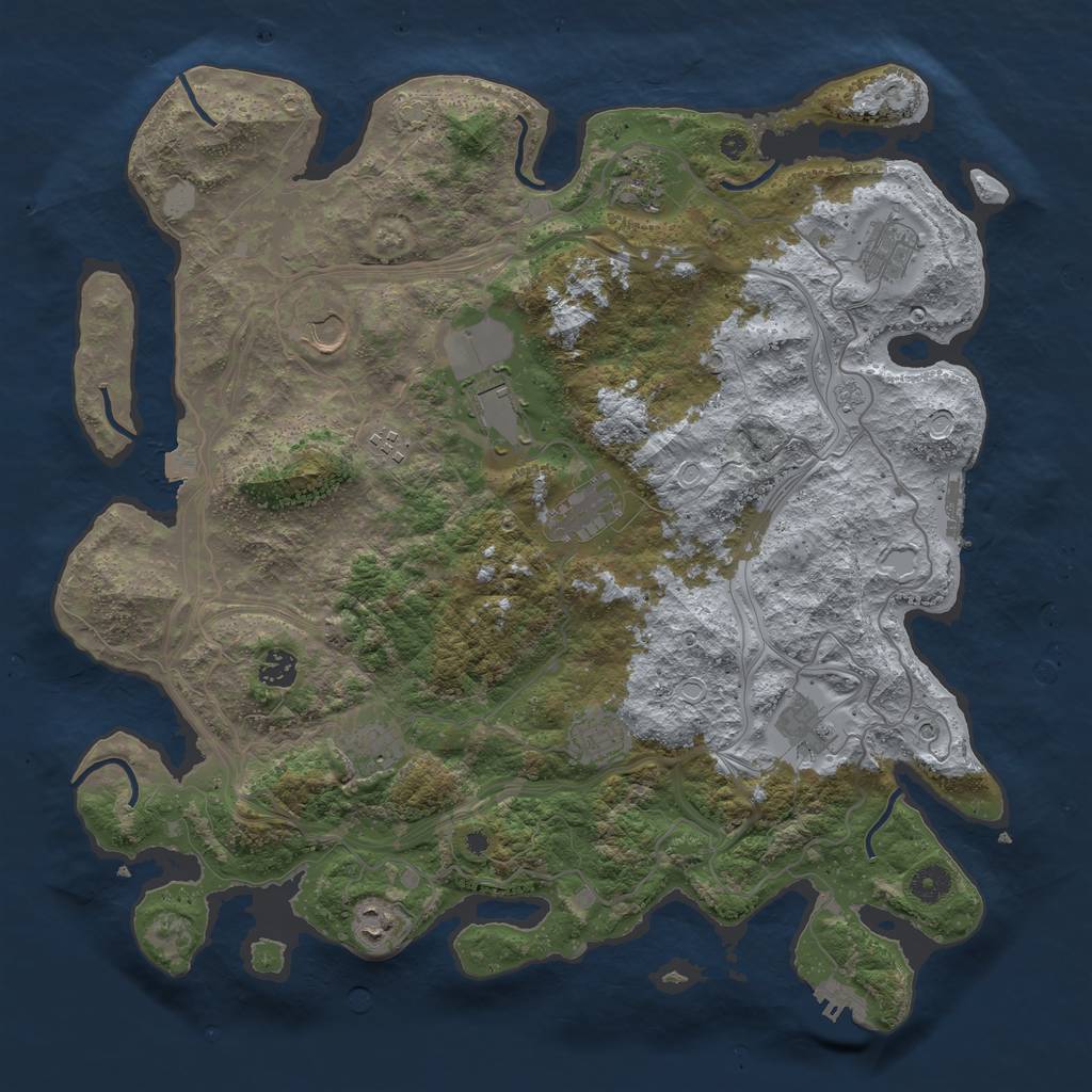 Rust Map: Procedural Map, Size: 4250, Seed: 817776685, 19 Monuments