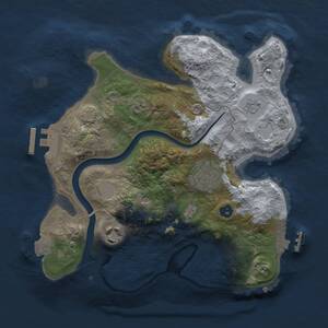 Thumbnail Rust Map: Procedural Map, Size: 2500, Seed: 2037384657, 8 Monuments