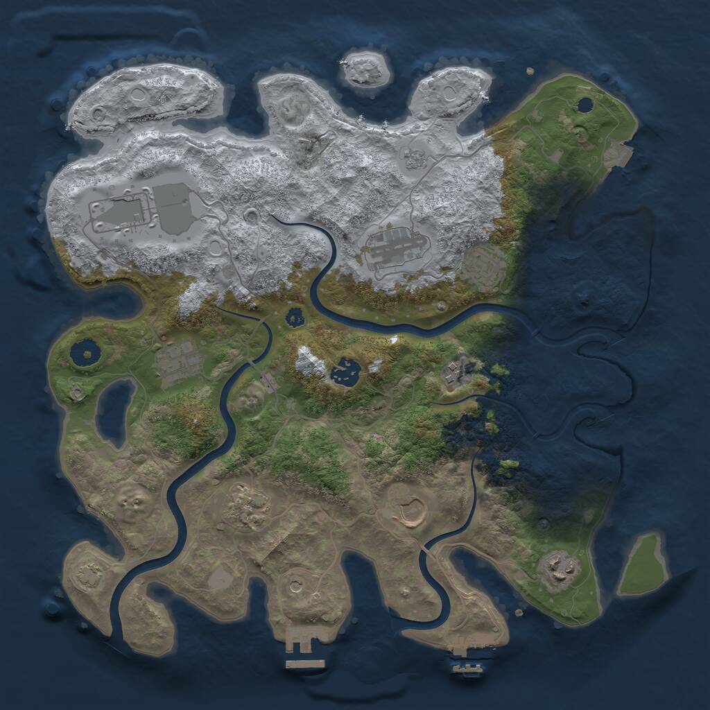 Rust Map: Procedural Map, Size: 3700, Seed: 211278, 15 Monuments